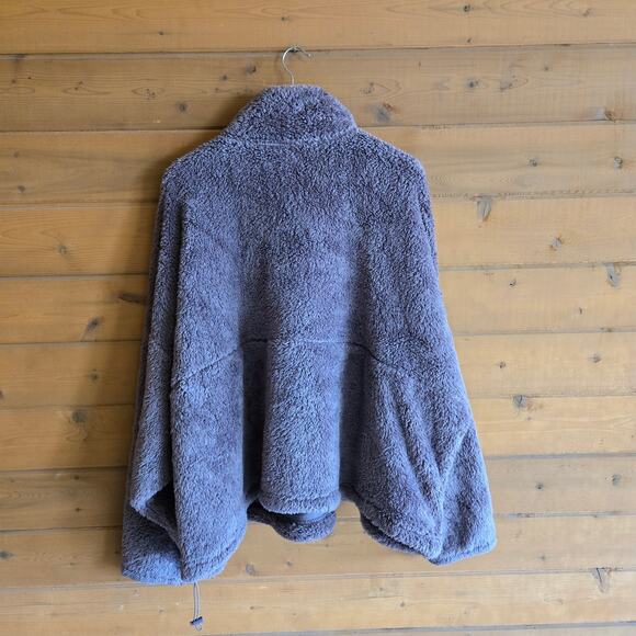 Old Navy High Neck Half Zip Sherpa Sweatshirt Mythical Brown Fuzzy Teddy NWT 4X - Picture 3 of 6